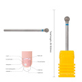 Wholesale high quality bits metal shank manicure machine accessories drill diamond bit rotary burr electric nail bits